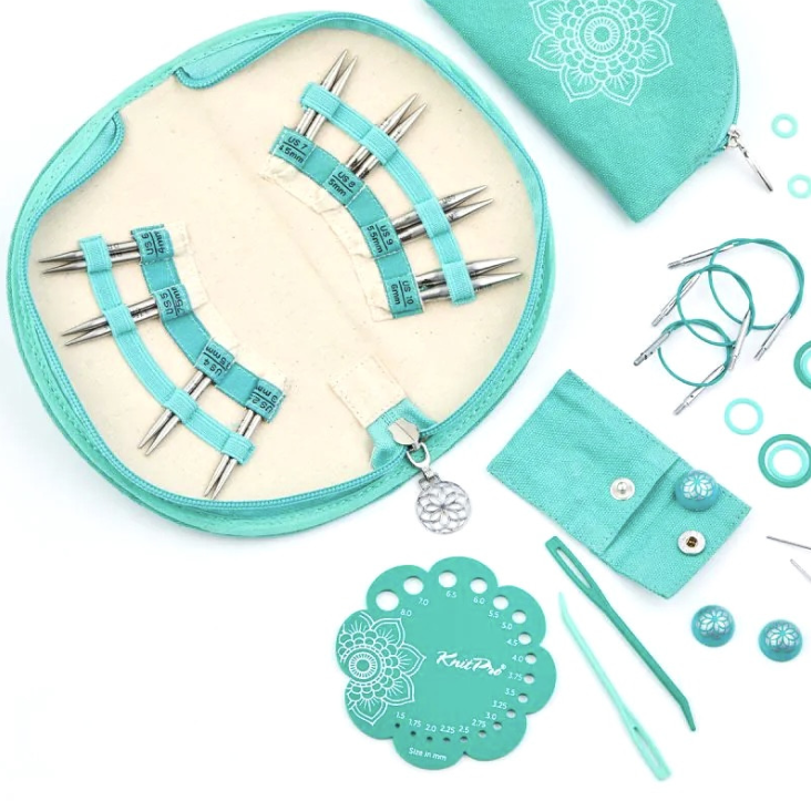 Набор съемных спиц коротких металлическихKnitPro Mini Generosity Set Mindful Collection (5 см) 36314 фото