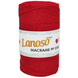 Пряжа Lanoso Macrame PP Star (Макраме ПП Стар) №5656 червоний в тон, поліпропілен з люрексом нитки для в'язання гачком 5656 фото 1