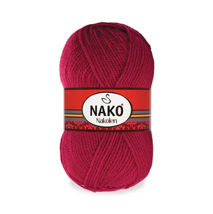 Пряжа Nako Nakolen №3630 темно-червоний (вовна) 100 г, 210 м 3630 фото