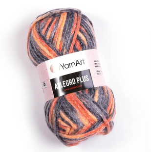 Пряжа YarnArt Allegro Plus №742, пряжа напіввовна, для ручного в'язання спицями та гачком 742 фото