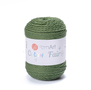 Пряжа YarnArt Cotton Fair 8/4 №5553 хаки (хлопковая) 50 г, 160 м 5553 фото