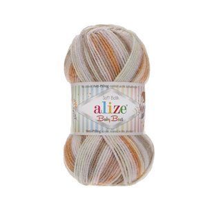 Пряжа Alize Baby Best Batik №7541 акрил з бамбуком, нитки для в'язання спицями та гачком 7541 фото