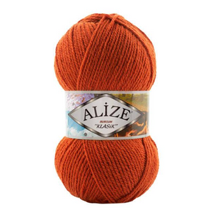 Пряжа Alize Burcum Klasik №408 оранжевий, 210 м 100 г, 100% акрил 408 фото