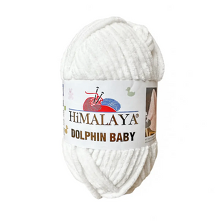 Пряжа Himalaya Dolphin Baby №80363 кремовий, плюшева для в'язання спицями і гачком 80363 фото