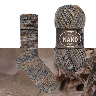 Пряжа Nako Boho Desen №87728 (шкарпеткова пряжа) 100 г, 400 м 87728 фото