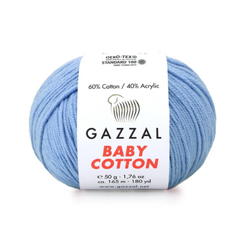 Пряжа Gazzal Baby Cotton (бавовна, поліакріл) 50 г, 165 м