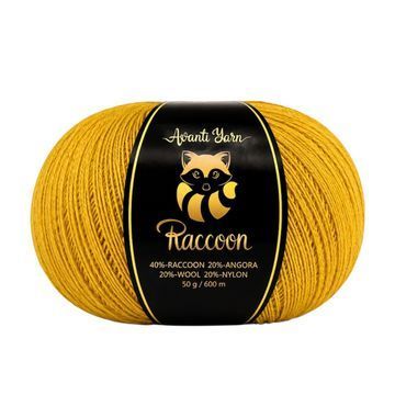 Пряжа Avanti Yarn Raccoon (пух єнота, ангора, вовна, нейлон) 50 г, 600 м