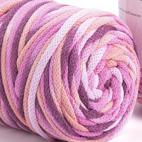 Пряжа Yarnart Macrame Cord 5 мм VR №911, секційного фарбування, нитки для макраме 911 фото