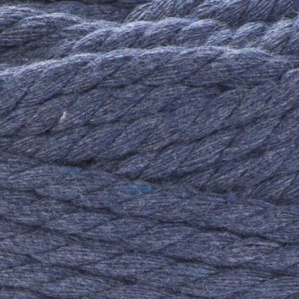 Пряжа Yarnart Macrame Rope 5 мм №761 джинсовый, шнур для вязания макраме 761 фото