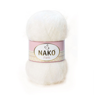 Пряжа Nako Paris №300 молочний (фантазійна пряжа) 100 г, 245 м 300 фото