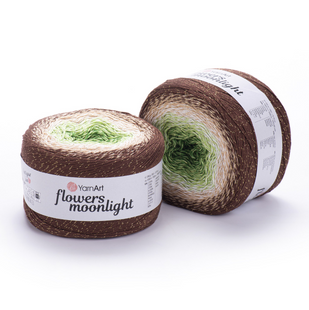 Пряжа YarnArt Flowers Moonlight №3272 пряжа бавовна з акрилом та металіком, нитки для ручного в'язання спицями та гачком 3272 фото
