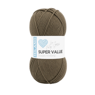 Пряжа Milano Super Value №9270 сіро-коричневий (акрил) 100 г, 300 м 9270 фото