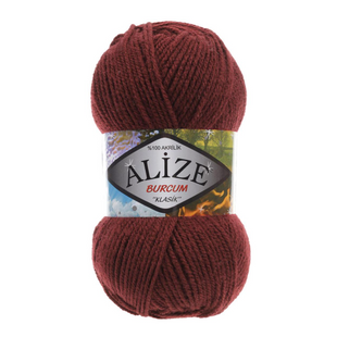 Пряжа Alize Burcum Klasik №955 гнила вишня, 210 м 100 г, 100% акрил 955 фото