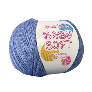Пряжа Avanti Yarn Baby Soft №S019 сине-серый (акрил) 50 г, 700 м S019 фото