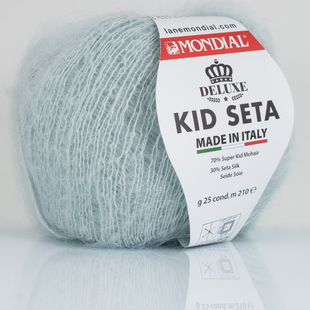 Пряжа Mondial Kid Seta №394 темний ментол (кід мохер, шовк) 210 м, 25 г 394 фото