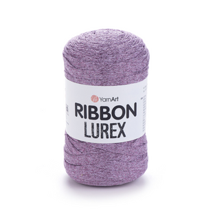 Пряжа YarnArt Ribbon Lurex №734 рожевий, з люрексом для в'язання спицями та гачком 734 фото