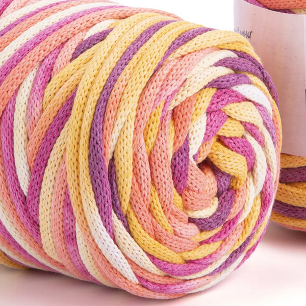 Пряжа Yarnart Macrame Cord 5 мм VR №912, секційного фарбування, нитки для макраме 912 фото