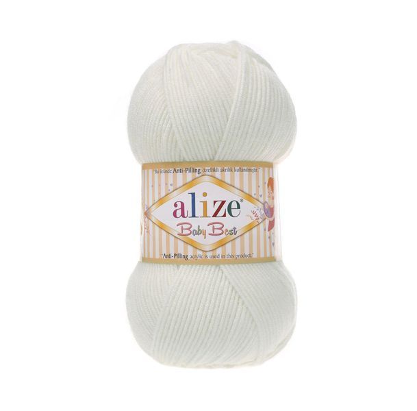 Пряжа Alize Baby Best (Бейби Бест) №450 жемчужный, акрил с бамбуком, нитки для вязания 450 фото Пряжа Alize Baby Best (Бейби Бест) №450 жемчужный, акрил с бамбуком, нитки для вязания 450 фото