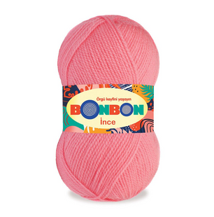 Пряжа Nako Bonbon Ince №98239 рожевий (акрил) 100 г, 300 м 98239 фото
