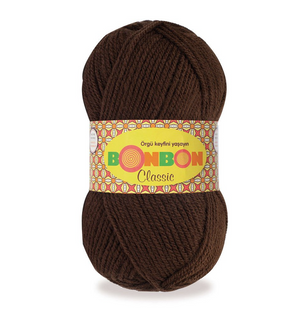 Пряжа Nako Bonbon Classic №98219 коричневий (акрил) 100 г, 200 м 98219 фото
