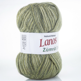 Пряжа Lanoso ZUMRUT Delux (Зумрут Делюкс) №7123 хакі меланж (Пряжа мохер, нитки для в'язання) 7123 фото