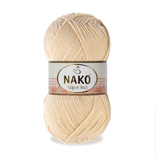 Пряжа Nako Super Inci №219 світлий беж (вовна з акрилом) 100 г, 260 м 219 фото