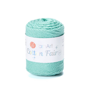 Пряжа YarnArt Cotton Fair 4/4 №5566 тіффані (бавовняна) 50 г, 80 м 5566 фото
