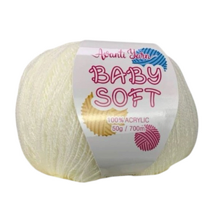Пряжа Avanti Yarn Baby Soft №W002 белый (акрил) 50 г, 700 м W002 фото