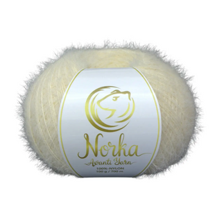 Пряжа Avanti Yarn Norka (Норка) №828 молочний, нейлон нитки для в'язання спицями і гачком 828 фото