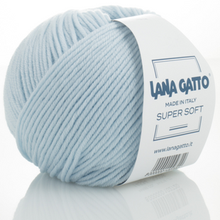 Пряжа Lana Gatto Super Soft №14534 ніжно-блакитний (мериносова вовна) 125 м, 50 г 14534 фото