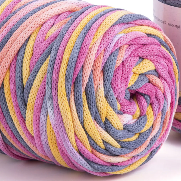 Пряжа Yarnart Macrame Cord 5 мм VR №913, секційного фарбування, нитки для макраме 913 фото