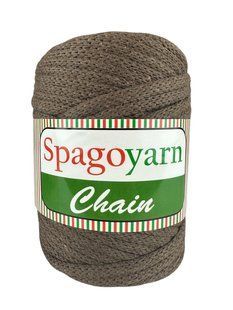 Пряжа Spagoyarn Chain №119 мокко, шнур для плетіння, нитки макраме 119 фото