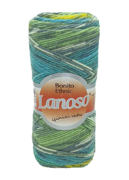 Пряжа Lanoso Bonito Ethnic (вовна, акрил) 100 г, 300 м
