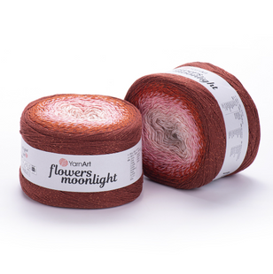 Пряжа YarnArt Flowers Moonlight №3288 пряжа бавовна з акрилом та металіком, нитки для ручного в'язання спицями та гачком 3288 фото