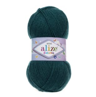 Пряжа Alize Sekerim Bebe (Секерім Бейбі) №212 петрольний, акрил, нитки для в&rsquo;язання 212 фото