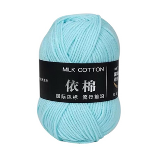 Пряжа MILK COTTON (Мілк Коттон) №47 бірюзовий, пряжа напівбавовна, нитки для в'язання спицями та гачком 47 фото