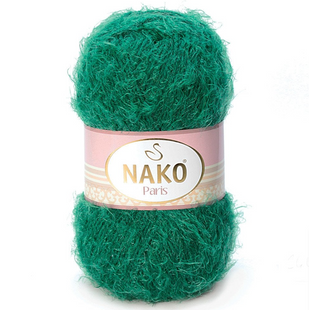 Пряжа Nako Paris №3440 зелений (фантазійна пряжа) 100 г, 245 м 3440 фото
