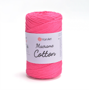 Пряжа YarnArt Macrame Cotton №803 яскраво-малиновий, напівбавовняна нитки для в'язання сумок та макраме 803 фото
