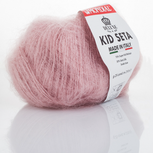 Пряжа Mondial Kid Seta №398 пудра (кід мохер, шовк) 210 м, 25 г 398 фото