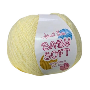 Пряжа Avanti Yarn Baby Soft №Y007 светло-желтый (акрил) 50 г, 700 м Y007 фото