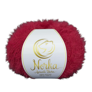 Пряжа Avanti Yarn Norka (Норка) №804 червоний, нейлон нитки для в'язання спицями і гачком 804 фото