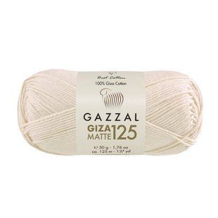 Пряжа Gazzal Giza Matte 125 №5589 беж цвет, 125м/50гр, 100% хлопок, для ручной вязки спицами и крючком 5589 фото