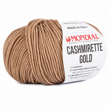 Пряжа Mondial Cashmirette Gold (мериносовая шерсть, микрофибра, кашемир) 50 г, 140 м