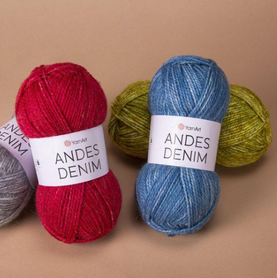 Yarnart ANDES DENIM (Андес Денім) №5111 зелений (Пряжа вовняна з акрилом, нитки для в'язання) 5111 фото