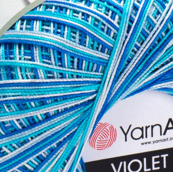 Пряжа YarnArt Violet Melange (Віолет Меланж) №510 мерсеризована бавовна, для ручного в'язання спицями та гачком 510 фото