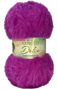 Пряжа Lanoso DOLCE №946 фуксія, пряжа імітація хутра, для ручного в'язання спицями та гачком 946 фото