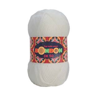 Пряжа Nako Bonbon Dk 50 №98200 білий (акрил) 50 г, 145 м 98200 фото