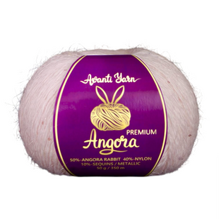 Пряжа Avanti Yarn Angora Premium (Ангора Преміум) №ЕF33/2013 світло-рожевий, ангора з люрексом і паєтками ЕF33/2013 фото