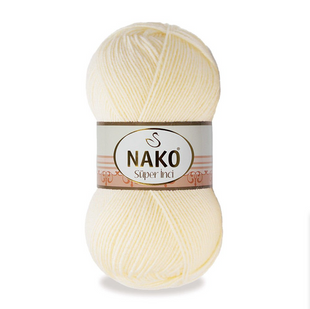 Пряжа Nako Super Inci №256 молочний (вовна з акрилом) 100 г, 260 м 256 фото