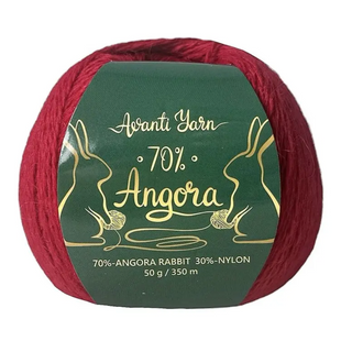 Пряжа Avanti Yarn Angora 70 (Ангора 70) №925 красный, нитки ангора для вязания спицами и крючком 925 фото